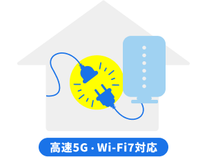 コンセントに挿すだけ。工事いらずで高速ネット