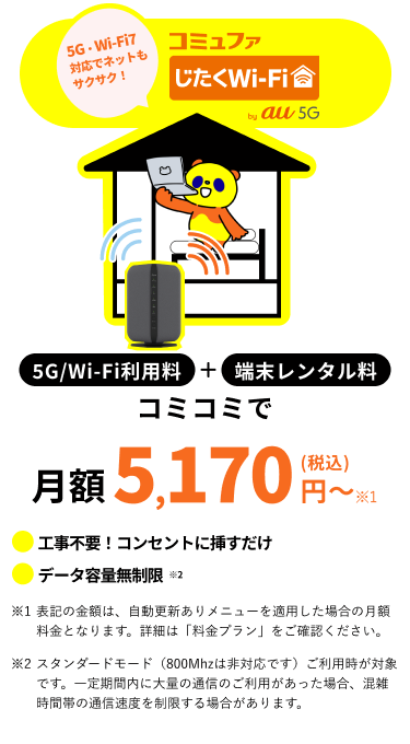 コミュファじたくWi-Fi