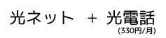 光ネット+光電話（330円/月）