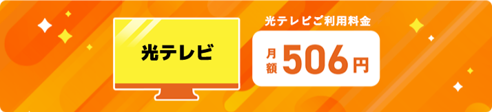 光テレビ月額506円